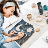 ARTEZA Pottery Tools & Clay Sculpting Tools, Set of 22 Pieces in PET Storage Tube, for Clay, Pottery, Ceramics Artwork & Holiday Crafts ARTEZA