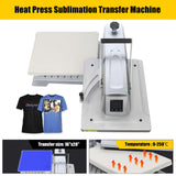 Swing Away Heat Press Machine with Digital Control, 15x15 inch Heat Press Machine for T Shirts Printing Machine Manual Sublimation Transfer Printer Gworobie
