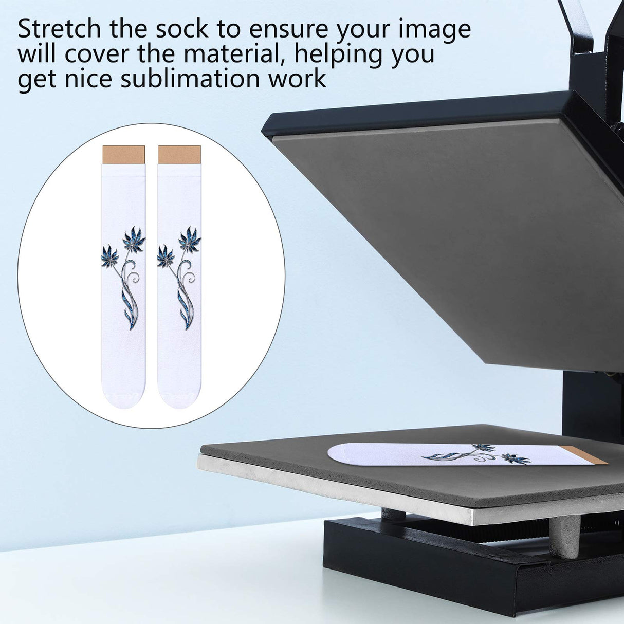 2 Pieces Sock Jig Straight Style Sock Jig Sublimation Crew Sock Jig Heat Press Dye Sublimation Jigs MDF Wood Athletic Sock Jig for Printing DIY Jetec