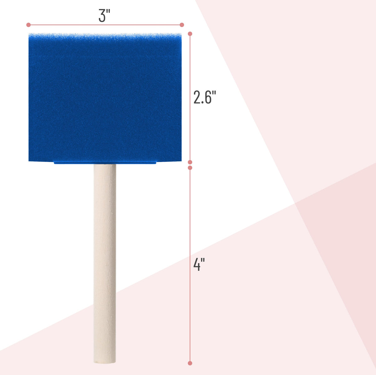 Bates- Foam Paint Brushes, 3 Inch, 24 Pack, Blue, Foam Brush, Sponge Brush, Sponge Brushes for Painting, Sponge Paint Brush, Foam Brushes for Bates Choice
