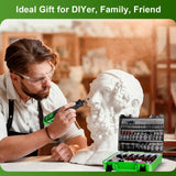 PHALANX Rotary Tool Accessory Kit, 420 Pcs Accessories Kit, 1/8"(3.2mm) Diameter Shanks, Universal Fitment All Rotary Tool for Easy Cutting, Sanding, PHALANX