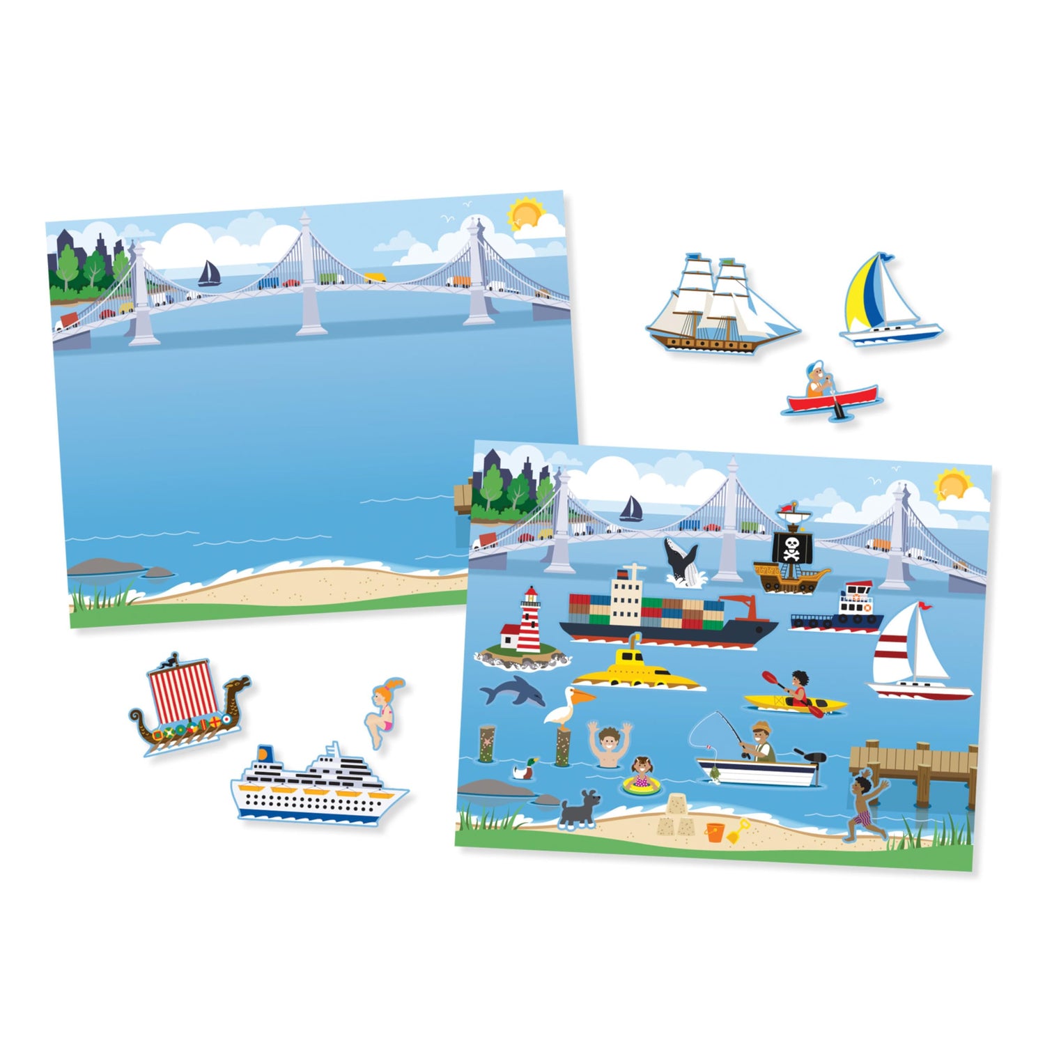 Melissa & Doug Reusable Sticker Pad: Vehicles-165+ Reusable Stickers | Melissa & Doug Kids Reusable Sticker Pad: 165+ Trucks,Trains,Planes,Cars Melissa & Doug