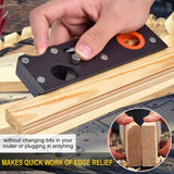 Chamfer Plane-Woodworking Edge Corner Plane with Auxiliary Locator, Hand Plane Suitable for Quick Edge Trimming of Wood (W/4cuters) Eewudwok