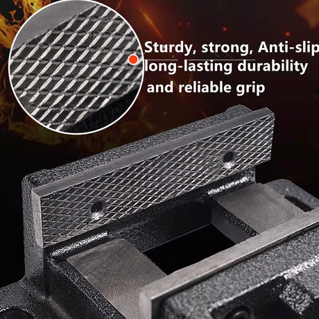Drill Press Vise, 3'' Jaw Capacity, Quick Release Clamp-on Vise Ultimate Durability, Slotted Base Drill Press Vice for Woodwork, Low Profile Drill TRUSBEE