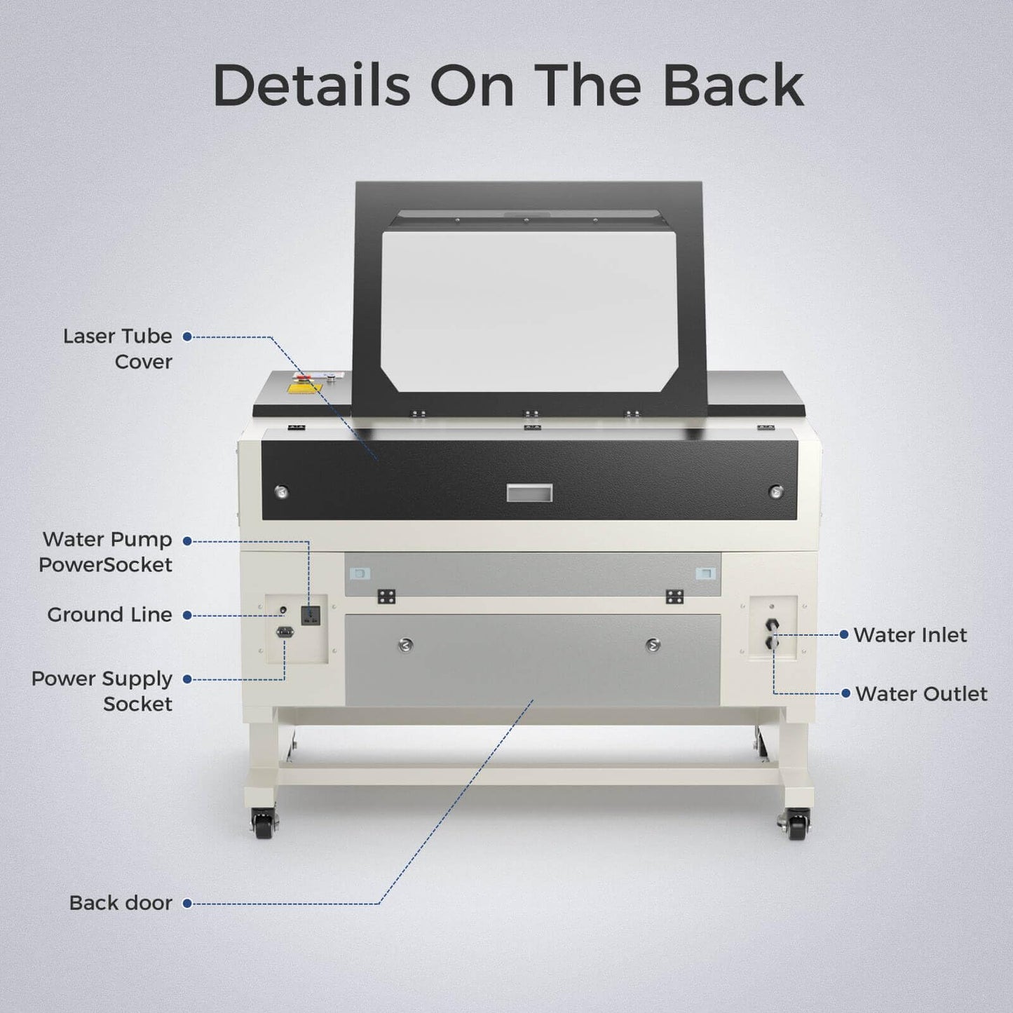 Monport Upgraded Fireproof Auto Focus 60W CO2 Laser Engraver & Cutter with Large Working Area (20" x 28"),with 6L CW-5200 Industrial Water Chiller - WoodArtSupply