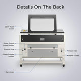 Monport Upgraded Fireproof Auto Focus 60W CO2 Laser Engraver & Cutter with Large Working Area (20" x 28"),with 6L CW-5200 Industrial Water Chiller Monport