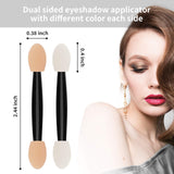 CHEFBEE 80pcs Eyeshadow Applicators with Container, Disposable Dual Sides Eyeshadow Brushes, Eyeshadow Sponge Applicator Makeup Applicators(Black) CHEFBEE