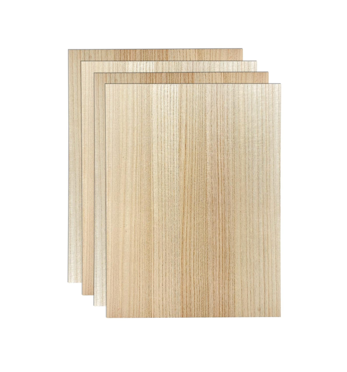 4 Pack Veneered MDF Sheets 15"x20"-1/4 Inch Thickness Wood Planks MDF Wooden Boards Double-Sided for DIY Crafts Cregugua
