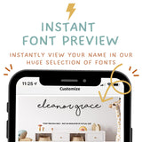 Custom Wood Name Sign for Nursery or Kids Room | Instant Font Preview + Multiple Styles Available Unpainted, Painted, or Stained | Personalized Baby Adoren