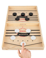 Kongwal Large Sling Puck Game, Foosball Winner Board Game, Wooden Hockey Table Game, Fast Paced Slingshot Game Board, Rapid Sling Table Battle Speed kongwal