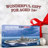 Piececool 3D Puzzles for Adults, USS Missouri Battleship Metal Model Kits, DIY 3D Metal Puzzle for Teenagers Students Stress Relief, Aircraft Carrier Piececool