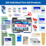 First Aid Only 91248 OSHA-Compliant All-Purpose 50-Person Emergency First Aid Kit for Home, Work, and Travel, 260 Pieces First Aid Only