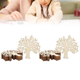 20pcs Blank Wooden Family Tree, Wood Cutout Unfinished Wood Crafts Tree Embellishments for Family Tree Weddings Christmas Ornaments HERCHR