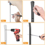 WALMANN Lightweight Kayak Storage Rack, Wall Mount Kayak Hooks for Garage Utility Storage Hangers for Canoe, Surfboard, Skiis, Snowboard, Paddle WALMANN