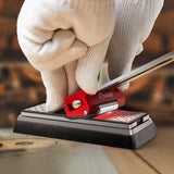 Saker Honing Guide with Whetstone - Red Off-Center Upgraded Honing Tool and Diamond Sharpening Stone Set Kit for Knife, Short Chisels and Planes, Saker