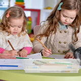 8 Pcs Translucent Plastic Paint Brush Holders Paint Brush Case Organizers Drawing Tools Storage Box Long Paint Brush Case Watercolor Pen Pencil Gueevin