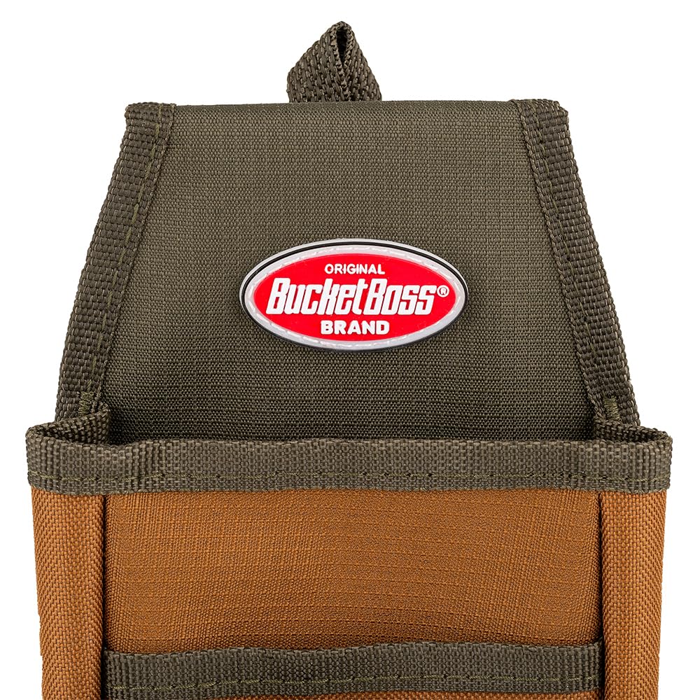 Bucket Boss - Utility Pouch with FlapFit, Pouches - Original Series (54170), Brown - WoodArtSupply