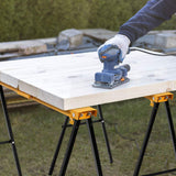 IRONMAX Saw Horses 2 Pack Folding, Heavy Duty Sawhorse w/ Non-slip Work Table Surface & 2x4 Fast Open Legs, Portable Sawhorses Bench Twin Pack for IRONMAX