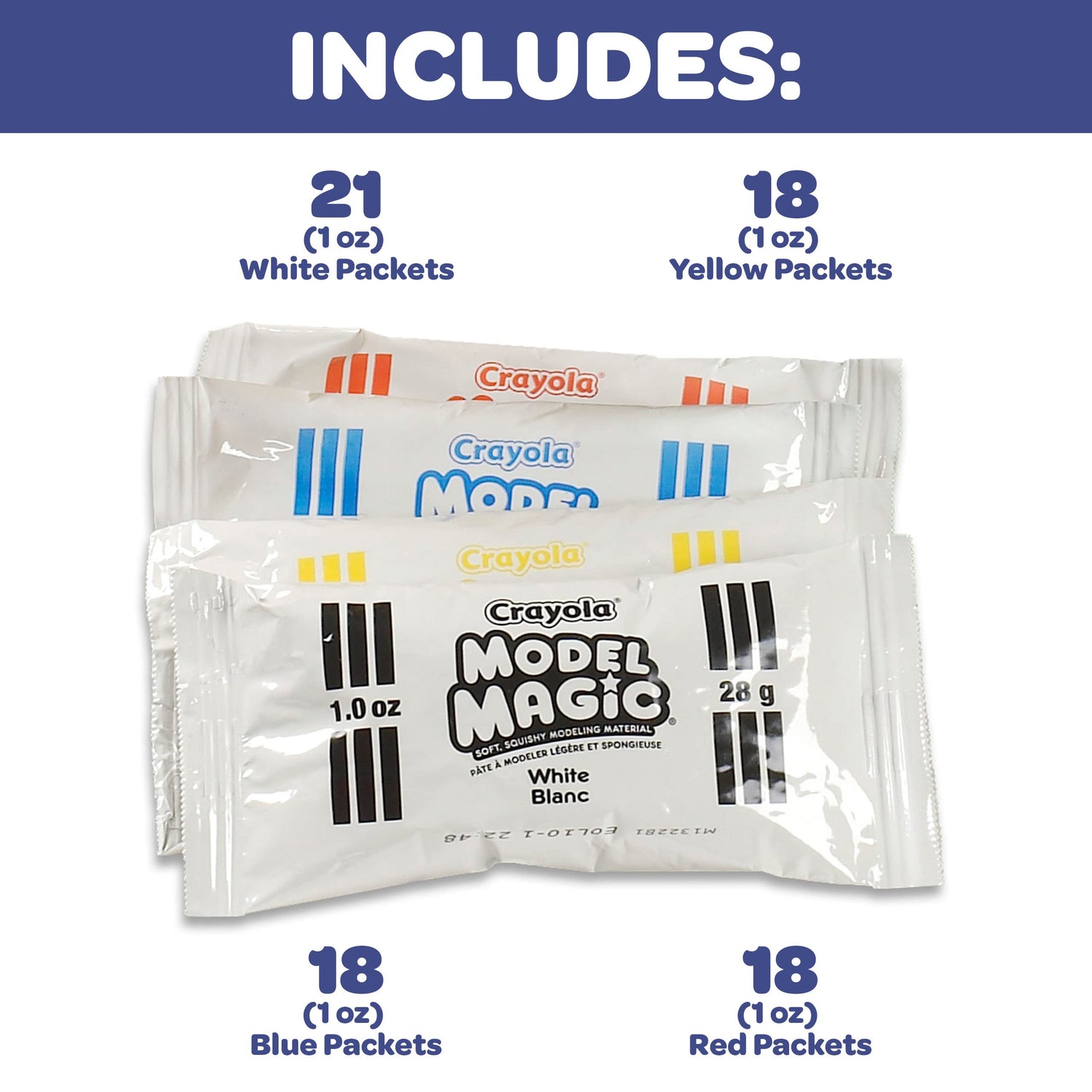 Crayola Model Magic (75ct), Kids Modeling Clay Alternative, 1oz Packs, School Supplies, Air Dry Clay, Modeling Material, Ages 3+ Crayola