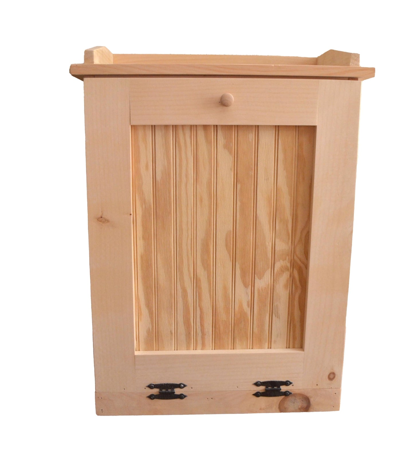 Country Barn Single Tilt-Out Single Trash Cabinet: Efficient and Stylish Trash Cabinet Crafted from Unfinished Pine Wood, is Designed to Hold - WoodArtSupply