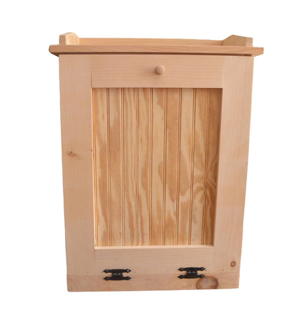 Country Barn Single Tilt-Out Single Trash Cabinet: Efficient and Stylish Trash Cabinet Crafted from Unfinished Pine Wood, is Designed to Hold - WoodArtSupply