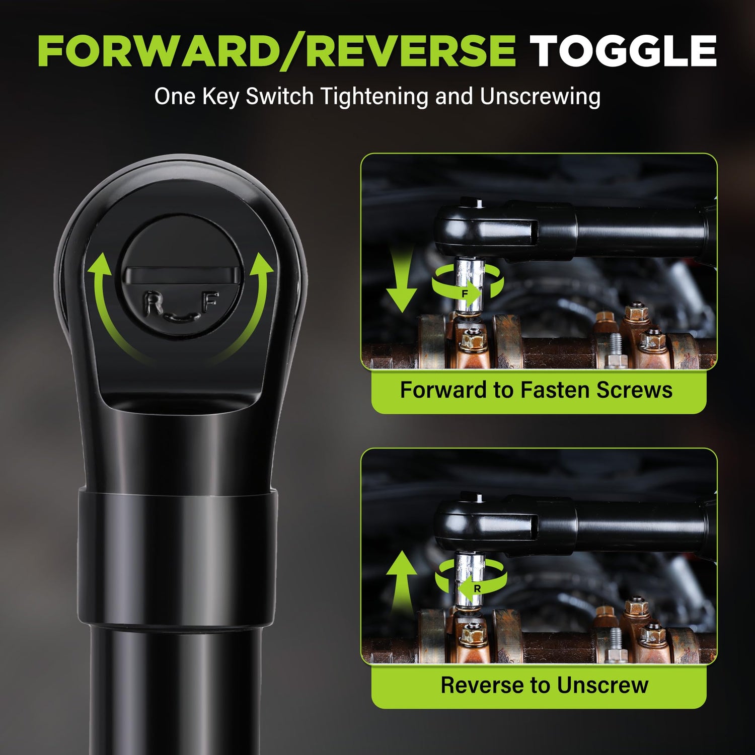 WORKPRO 12V 40 Ft-lbs Power Ratchet Wrench Kit with 10-Piece Socket Accessory Set, 1-Hour Fast Charger, 2.0Ah Lithium-Ion Batteries WORKPRO