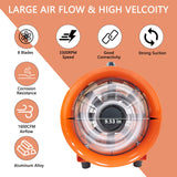 FICBXRA Utility Blower Fan 10 Inch Portable Axial Exhaust Fan 350W 1600CFM High Velocity Ventilator with 16FT Duct Hose for Exhausting & Ventilating FICBXRA