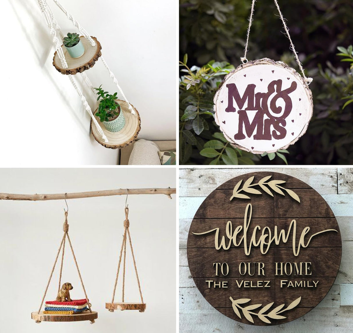 Lemonfilter Natural Wood Slices Craft Wood Kit Wooden Circles Unfinished Log Wooden Rounds for Arts Crafts Wedding Christmas DIY Projects (20-22CM) Lemonfilter