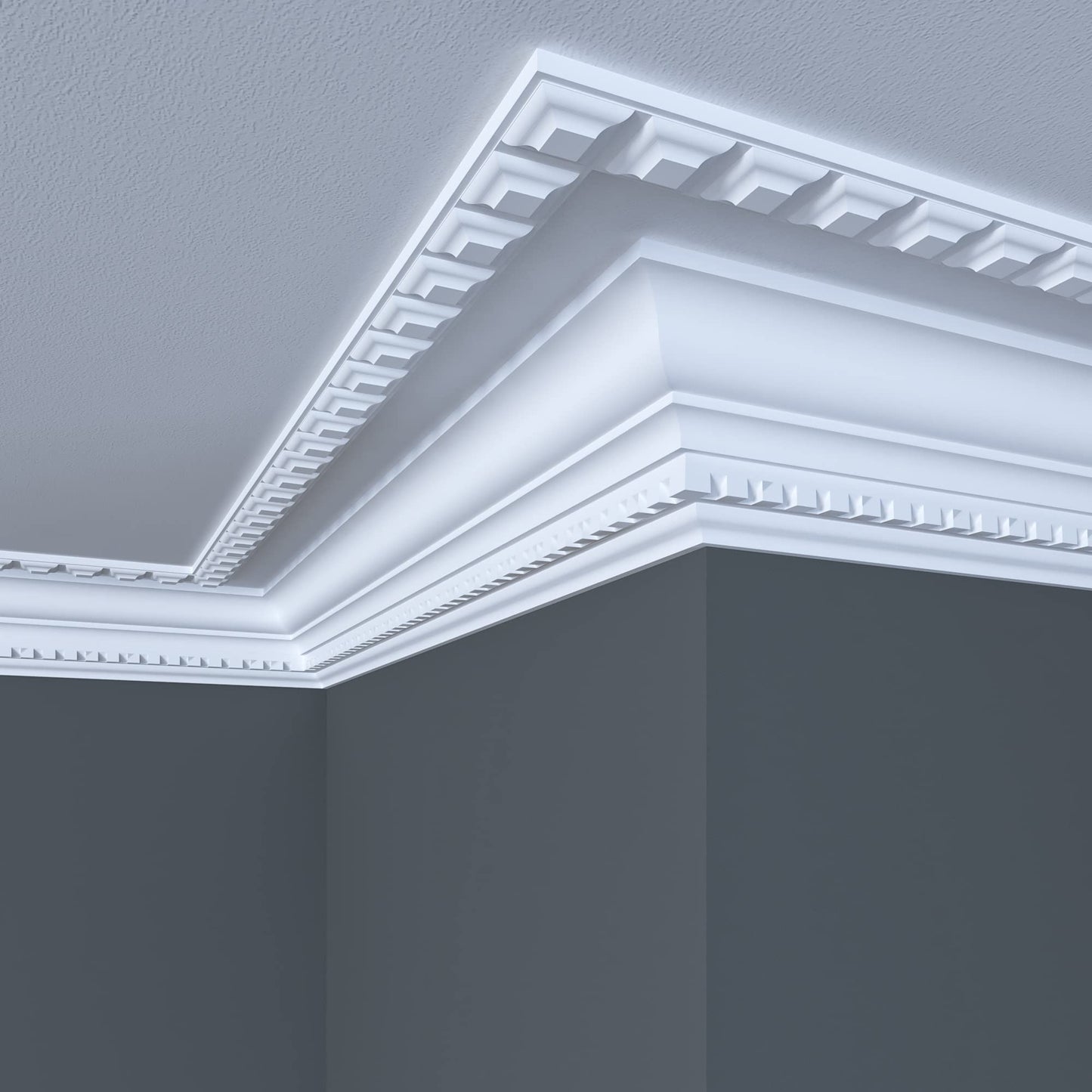 5022-4WHW Unfinished White Hardwood Dentil Trim Moulding - WoodArtSupply