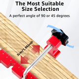 Tzdxfgl Corner Clamps for Woodworking Tools, 45 and 90 Degree Angle Clamps with Fixer, Aluminum Alloy Positioning Squares Right Angle Clamps, Precise Tzdxfgl