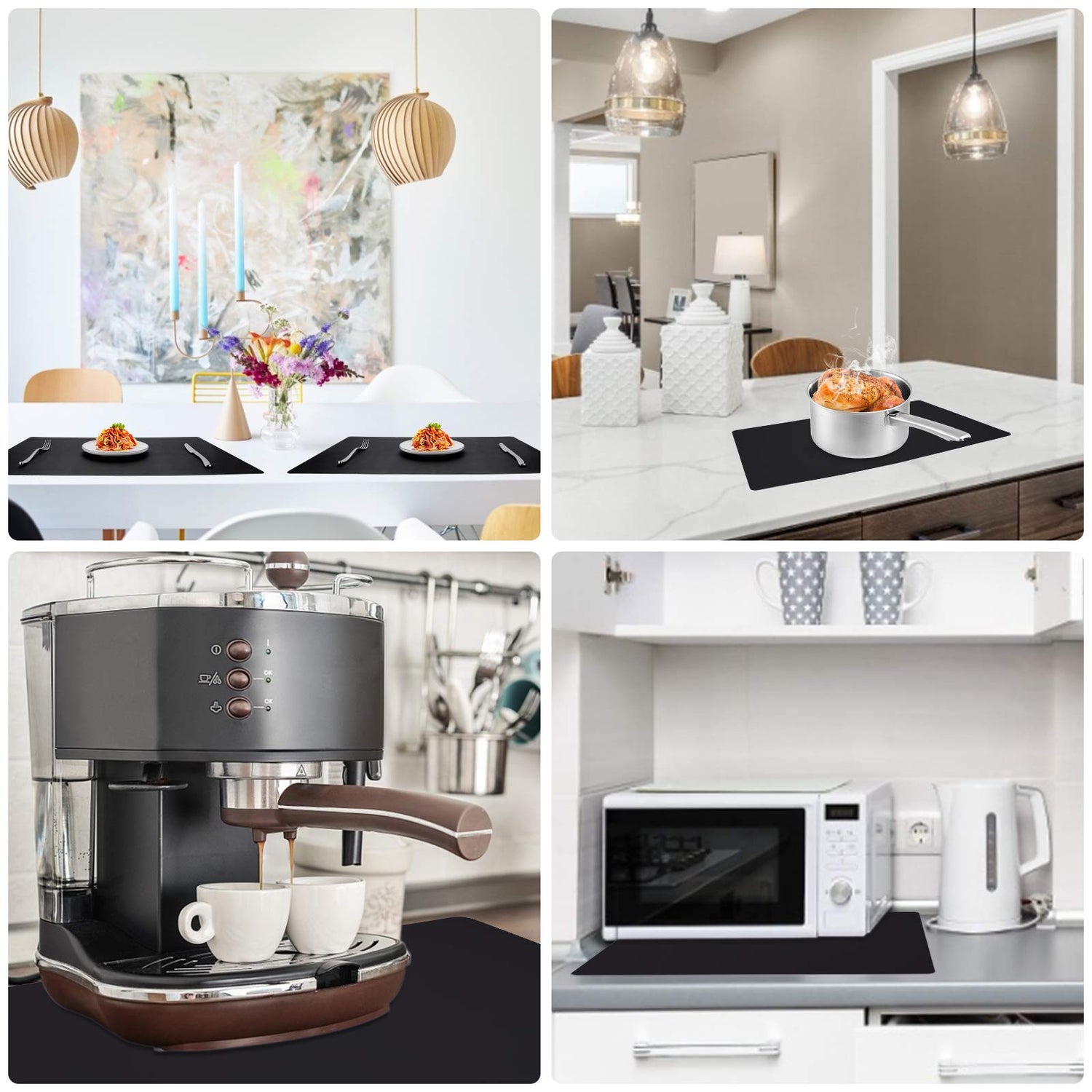 Gartful Silicone Mats for Kitchen Counter, Large Silicone Countertop Protector 25" by 17", Nonskid Heat Resistant Desk Saver Pad, Multipurpose Mat, Gartful