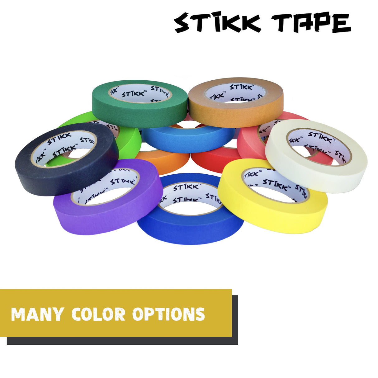 STIKK Painters Tape - 3pk Yellow Painter Tape - 1 inch x 60 Yards - Paint Tape for Painting, Edges, Trim, Ceilings - Masking Tape for DIY Paint STIKK