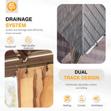 YOLENY 12' X 20' Hardtop Gazebo, Galvanized Steel Ventilation Double Roof Aluminum Frame, Curtains and Netting Included, Outdoor Gazebo for Garden, YOLENY