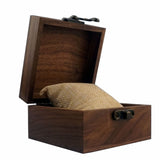 LONMAIX Walnut Wood Box for Crafts, Jewelry Box and watch box Wooden Keepsake Box Gift (Walnut) LONMAIX