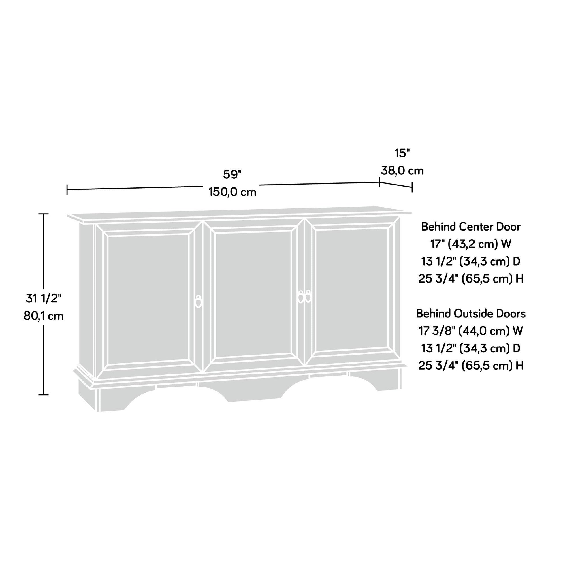 Sauder Viabella Storage Cabinet, Curado Cherry finish - WoodArtSupply