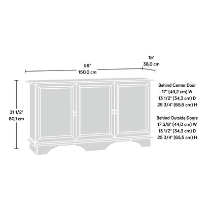 Sauder Viabella Storage Cabinet, Curado Cherry finish - WoodArtSupply