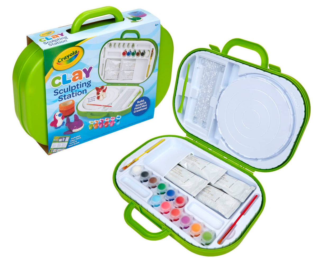 Crayola Clay Sculpting Station, Art Set for Kids, Gift for Ages 6, 7, 8, 9 Crayola