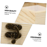 NOLITOY 4 Pcs Wooden Box with Glass Lid Candy Glass Jewelry Keepsake Unfinished Wooden Chest Jewelry Container Necklace Case Glass Container Flowers NOLITOY