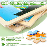 88 Colors Alcohol Markers & 4 Pack Wooden Dinosaur Puzzles VigorFun