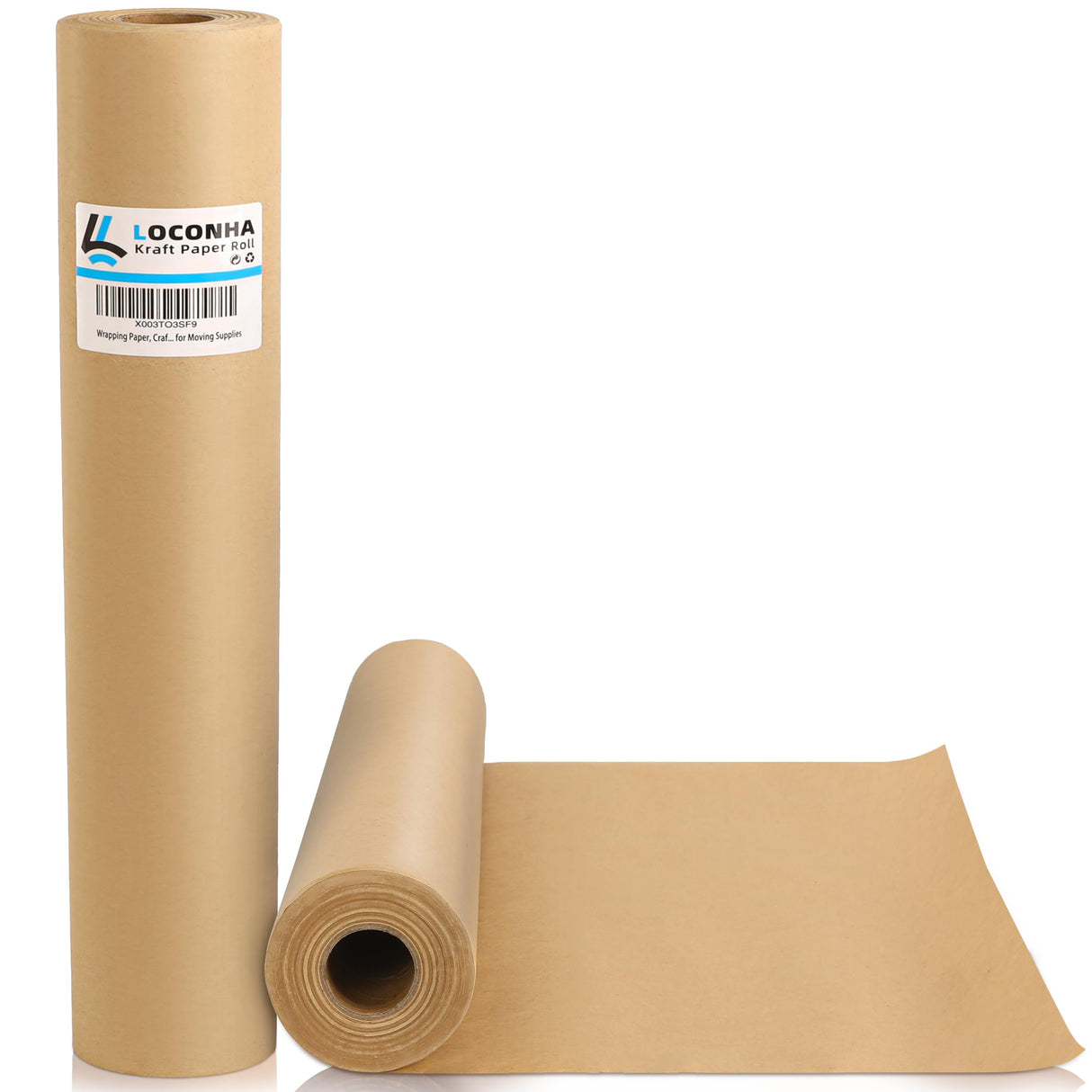 Wrapping Paper, Craft Paper, Brown Kraft Paper Roll 17.8"x 100ft for Gift Wrapping, Floor Covering, Bulletin Board, Arts Crafts, Bouquet Flower, LOCONHA