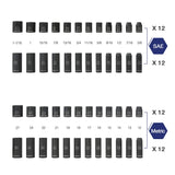WORKPRO 1/2" Drive Impact Socket Set with Extension Bars, Premium Cr-V Steel, Complete 55-Piece, SAE and Metric Sockets with Enhanced Storage Case WORKPRO