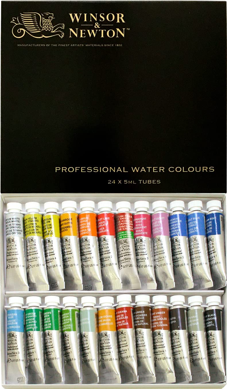 Windsor & Newton Artist Watercolor 5ml 24 Color Set - WoodArtSupply