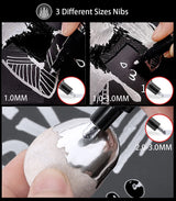 Liquid Mirror Chrome Marker, 3PCS DIY Silver Liquid Chrome Oil-based Paint Marker Pen for Any Surfac PeaMirmy