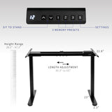 VIVO Electric Stand Up Desk Frame, DIY Workstation, Frame Only, Dual Motor Ergonomic Standing Height Adjustable Base with Memory Controller, Black, VIVO