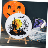 VILLCASE 1 Set Halloween Embroidery Funny Stitching Material Kits for Adults Cross Stitch Kits for Beginners Adults Cross Stitch Supplies Plastic VILLCASE