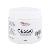 U.S. Art Supply White Gesso Acrylic Medium, 500ml Tub - 16.9 Ounces over a Pint U.S. Art Supply