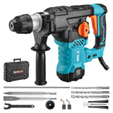 Berserker 1-1/4" SDS-Plus Rotary Hammer Drill with Vibration Control,Safety Clutch,12.5 Amp 4 Functions Corded Rotomartillo for Concrete-Including 3 Berserker
