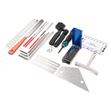 25Pcs Yootones Guitar Repairing Maintenance Tool with Kit String Action Ruler Gauge Measuring Tool Hex Wrench Set Files Fingerboard Guard Understring Yootones