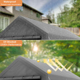 Outdoor Carport 10x20ft Heavy Duty Canopy Storage Shed,Portable Garage Party Tent,Portable Garage with Removable Sidewalls & Doors All-Season Tarp Generic