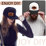 80 Pcs Blank Leatherette Hat Patches with Adhesive Rustic Patches Laser Supplies Faux Leather Hat Patches with Iron on Adhesive Bulk for Hat Shirt Juexica